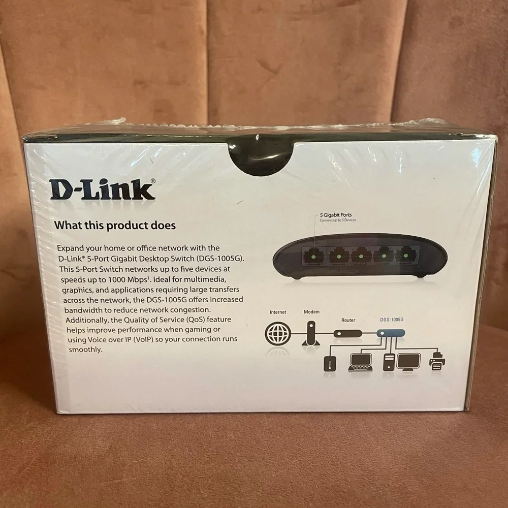 NWT D-Link 5 port Ethernet Switch